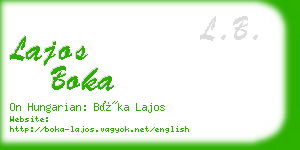 lajos boka business card